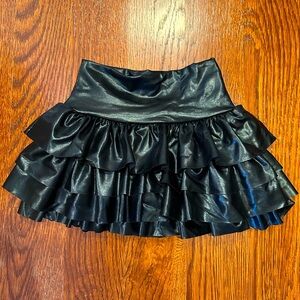 Faux leather toddler girl ruffle skirt size 2t